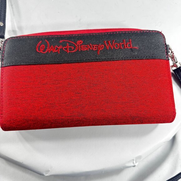 Disney Mickey Mouse Wallet Sketch Convertible Crossbody Embroidered Purse - Picture 16 of 16